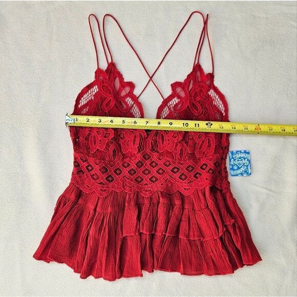 Free People Adella Cami Red Top - Picture 4 of 11